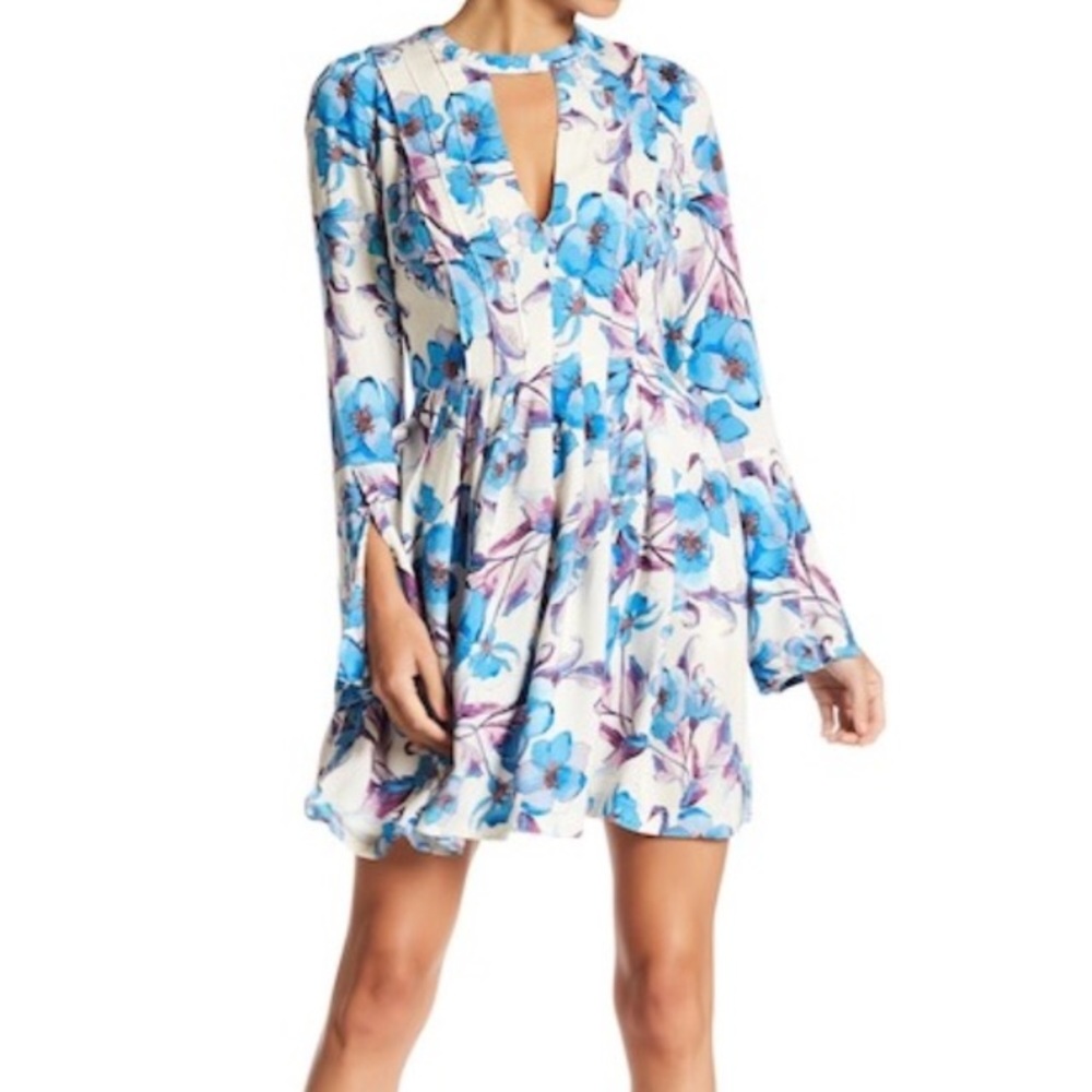 NWT Free People Tegan long sleeved mini dress